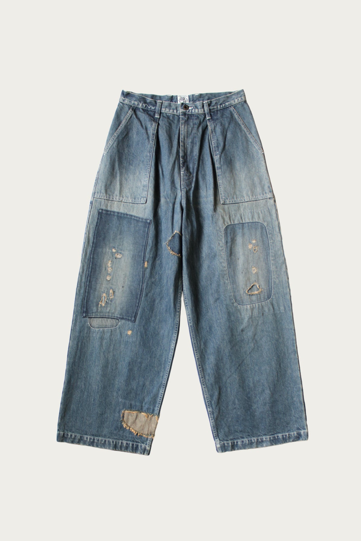 Kapital - 14oz Denim FATIGUE Baggy Pants (RUSHFIELD Remake) - Indigo - Canoe Club