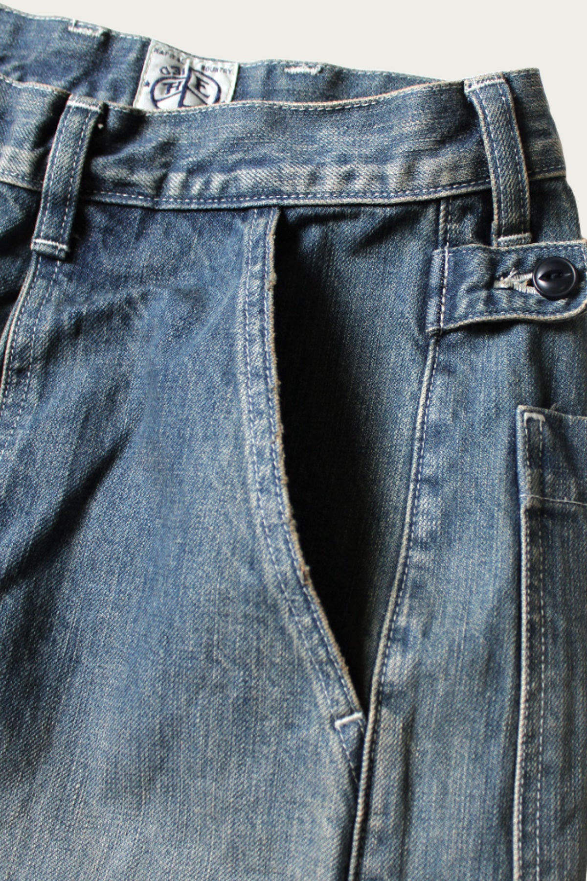 Kapital - 14oz Denim FATIGUE Baggy Pants (RUSHFIELD Remake) - Indigo - Canoe Club