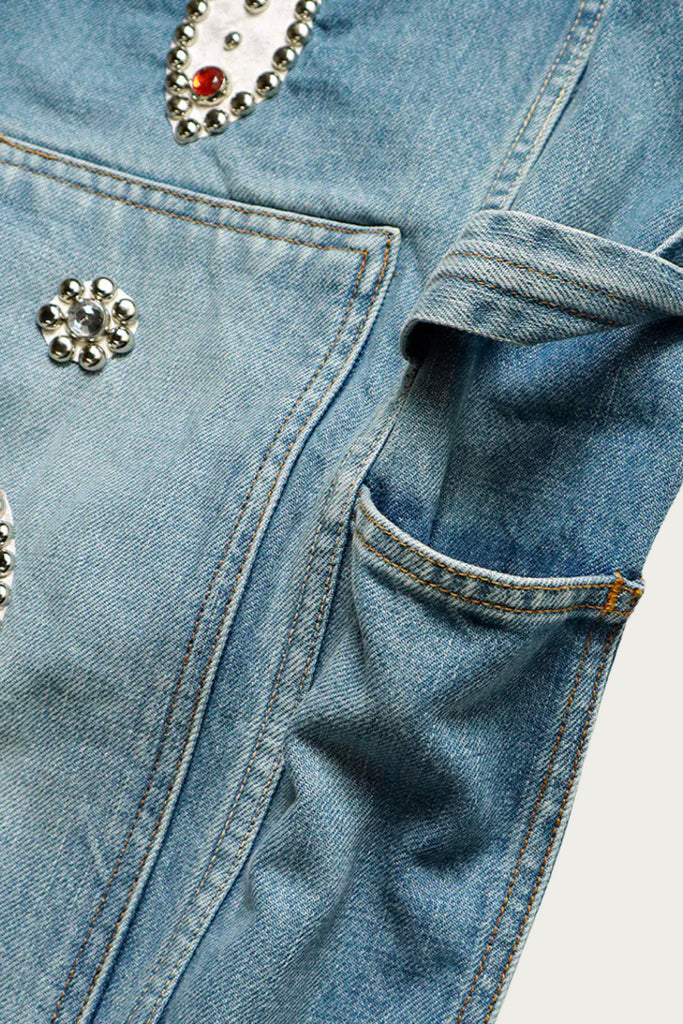 Kapital - 14oz Denim Shorts (STUDS Remake) - Indigo - Canoe Club