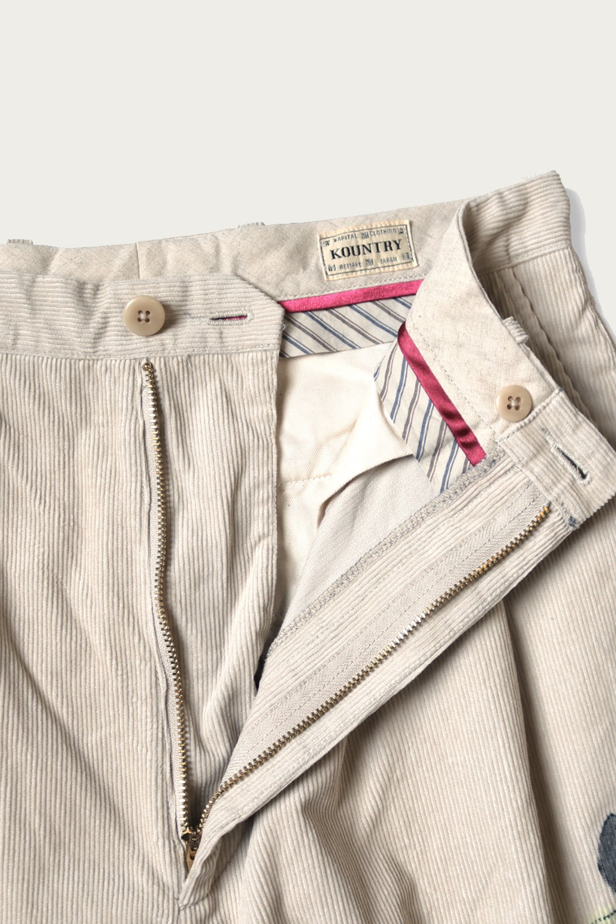 Kapital - 14W Corduroy IVY Pants (Memorial Paint Model) - Beige - Canoe Club