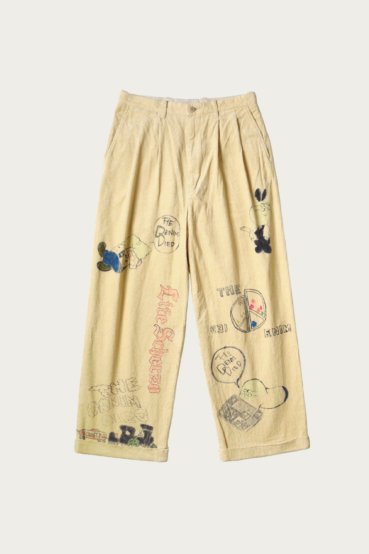 Kapital 14W Corduroy IVY Pants (Memorial Paint Model) | Light