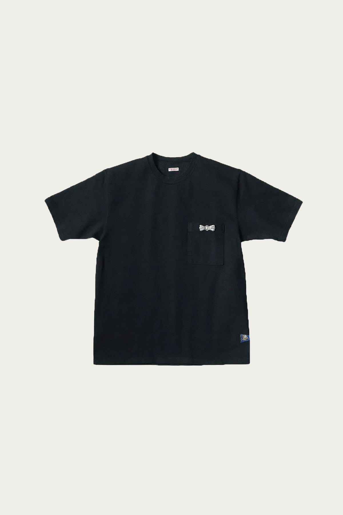 Kapital - 16/-Dense Jersey Butterfly Concho Pocket T - Black - Canoe Club