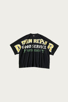 Kapital - 18.5/- Jersey HUGE-T (DENIM REPAIR) - Black - Canoe Club