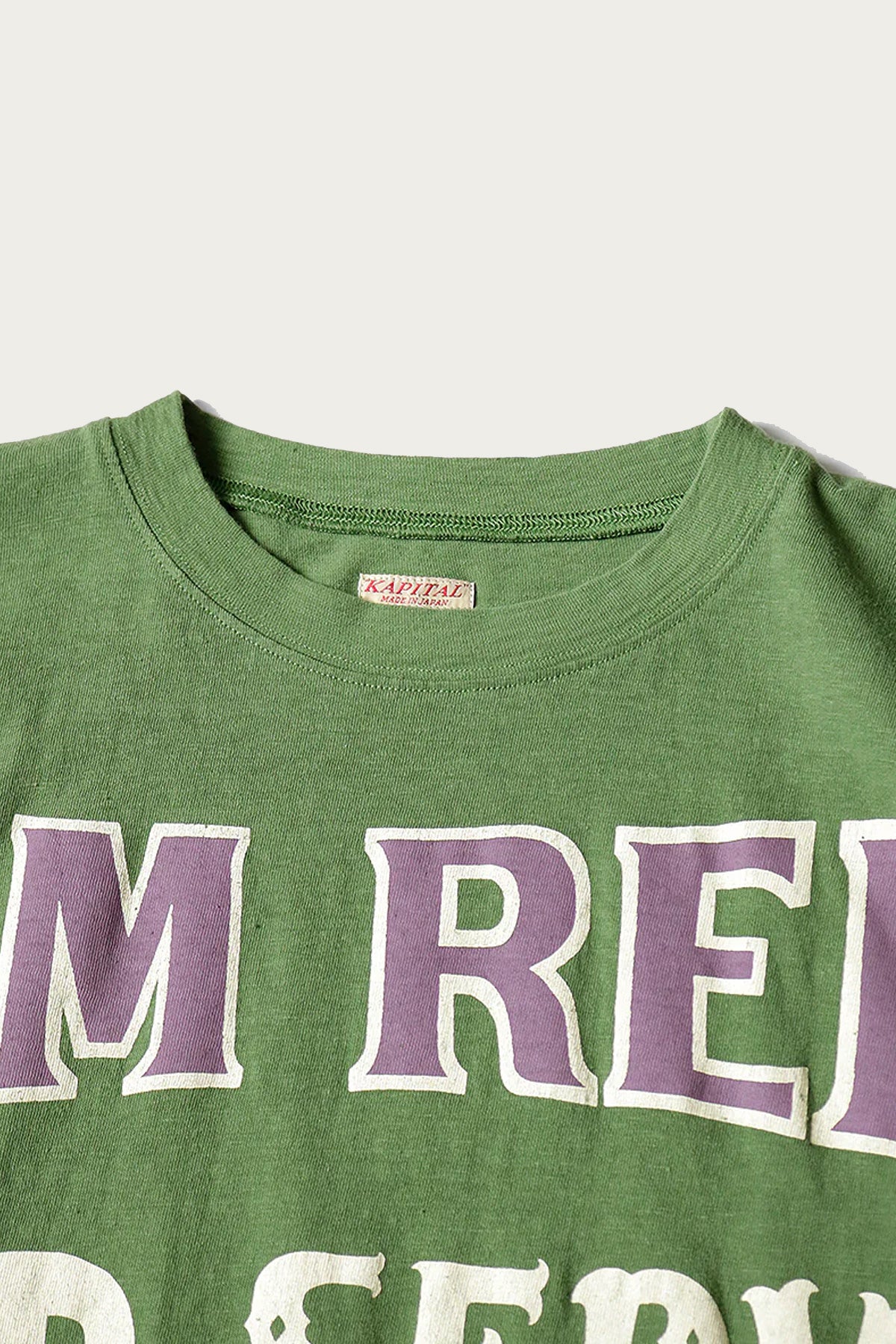 Kapital - 18.5/- Jersey HUGE-T (DENIM REPAIR) - Green - Canoe Club