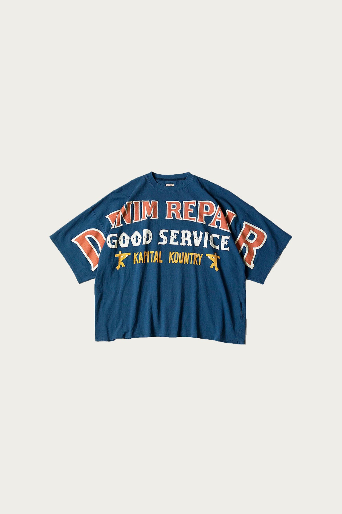 Kapital - 18.5/- Jersey HUGE-T (DENIM REPAIR) - Navy - Canoe Club