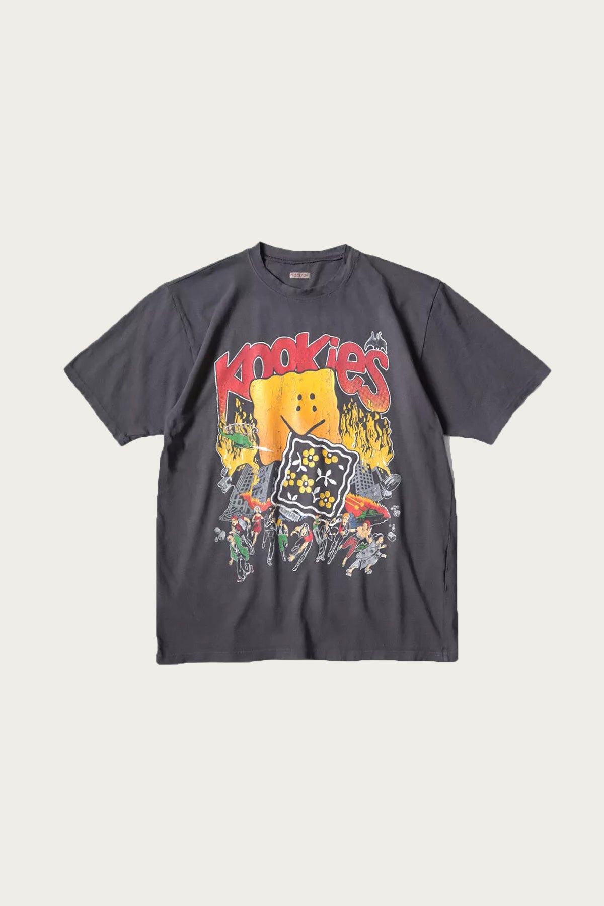 Kapital - 20/-Jersey Crew T (BUSTER PECKISH BOWY) - Black - Canoe Club