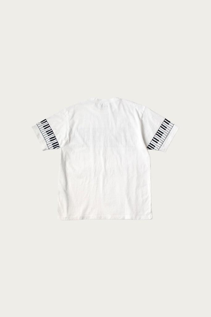 Kapital - 20/-Jersey Crew T (LIFE KAPRICCIO PIANO) - White - Canoe Club