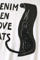 Kapital - 20/-Jersey Ringer T (DENIM MEN LOVE CATS) - White - Canoe Club