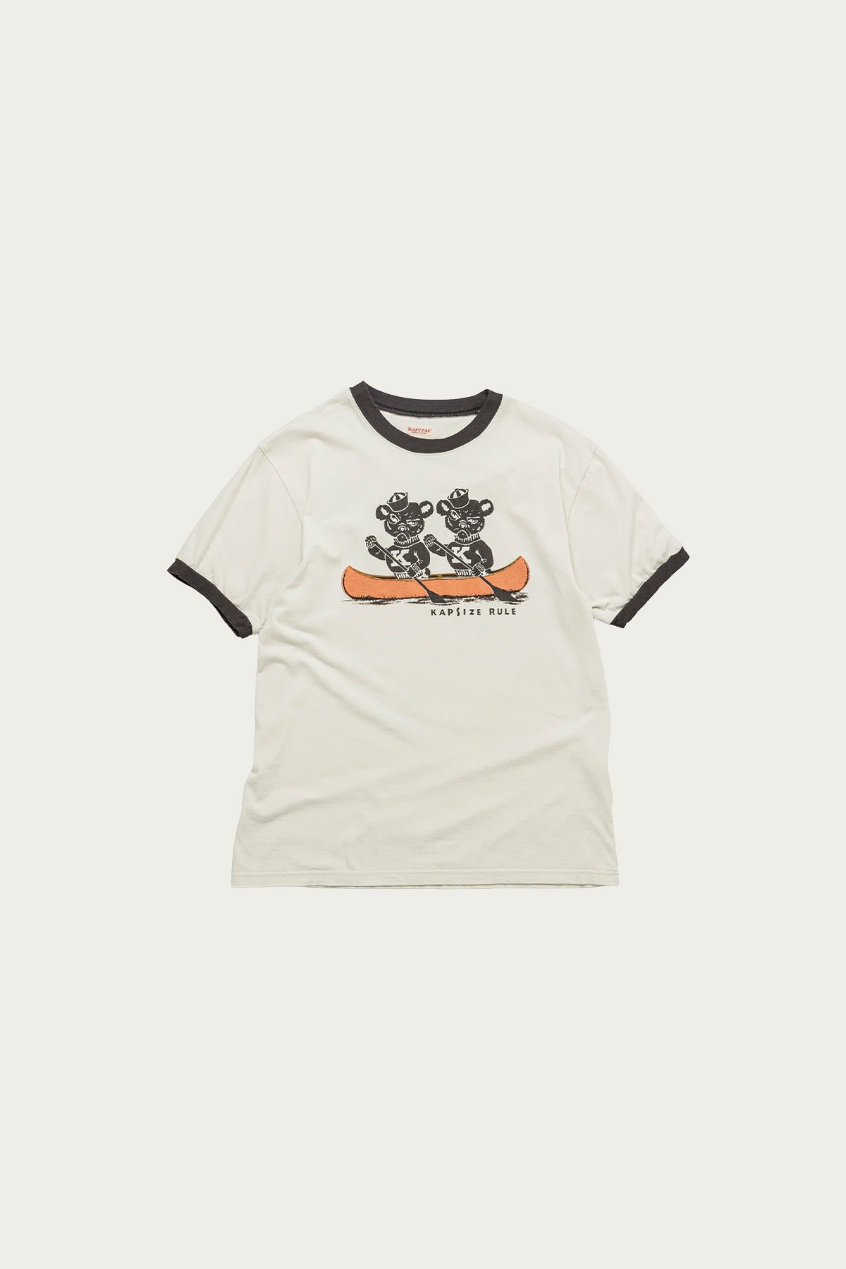 Kapital - 20/- Jersey RINGER T ("K" BEAR) - Grey - Canoe Club