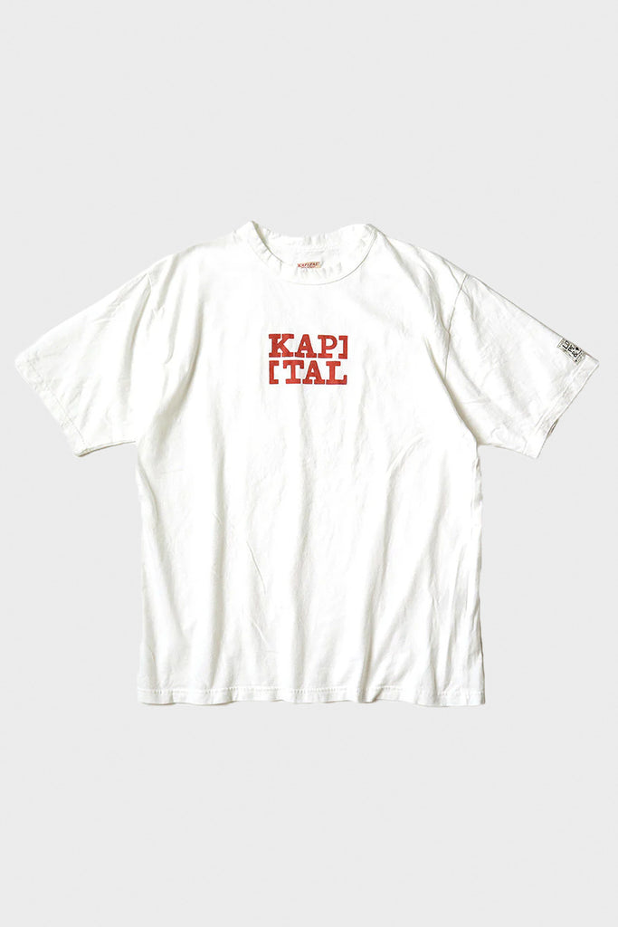 Kapital - 20/-Jersey ROOKIE Crew T (BRACKETS KAP) - White - Canoe Club