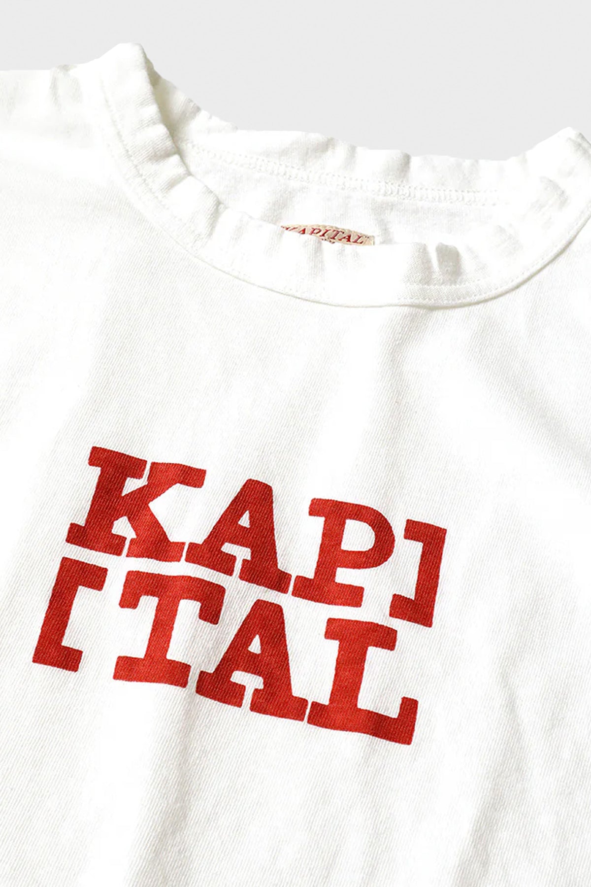 Kapital - 20/-Jersey ROOKIE Crew T (BRACKETS KAP) - White - Canoe Club