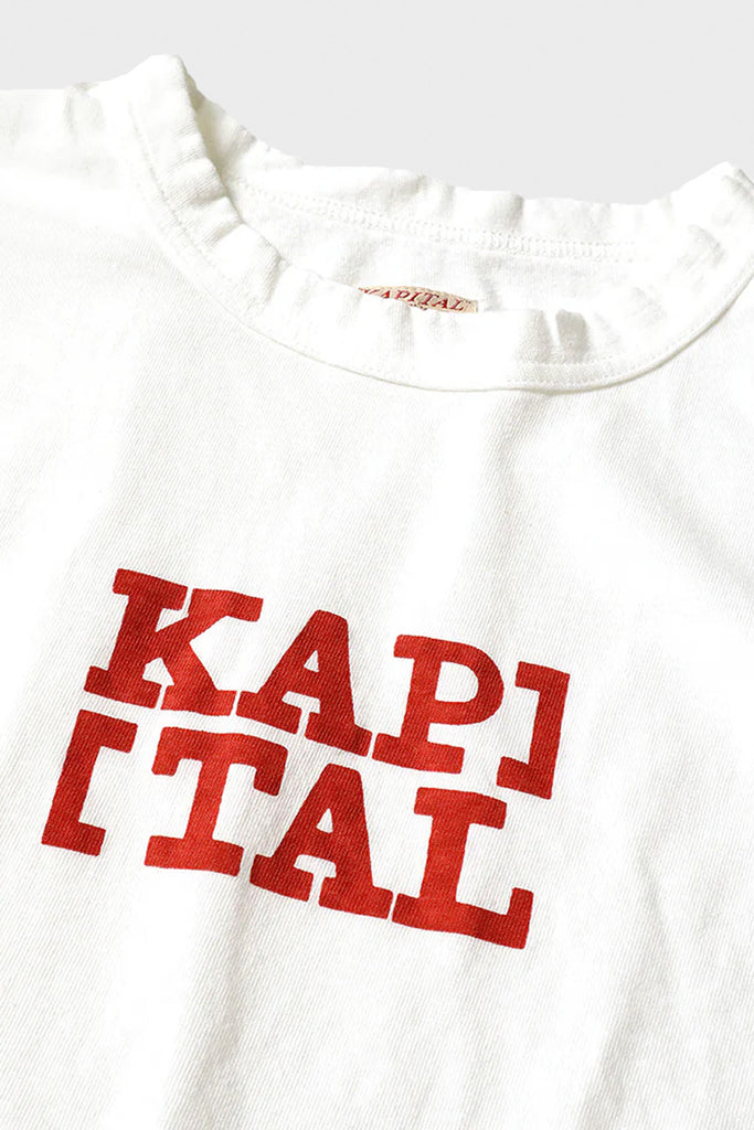 Kapital - 20/-Jersey ROOKIE Crew T (BRACKETS KAP) - White - Canoe Club