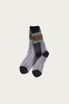Kapital - 200 Yarns GYPSY Stripe Sheer Socks - Black/Mint - Canoe Club