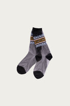 Kapital - 200 Yarns GYPSY Stripe Sheer Socks - Black/Sax - Canoe Club