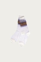 Kapital - 200 Yarns GYPSY Stripe Sheer Socks - White/Purple - Canoe Club