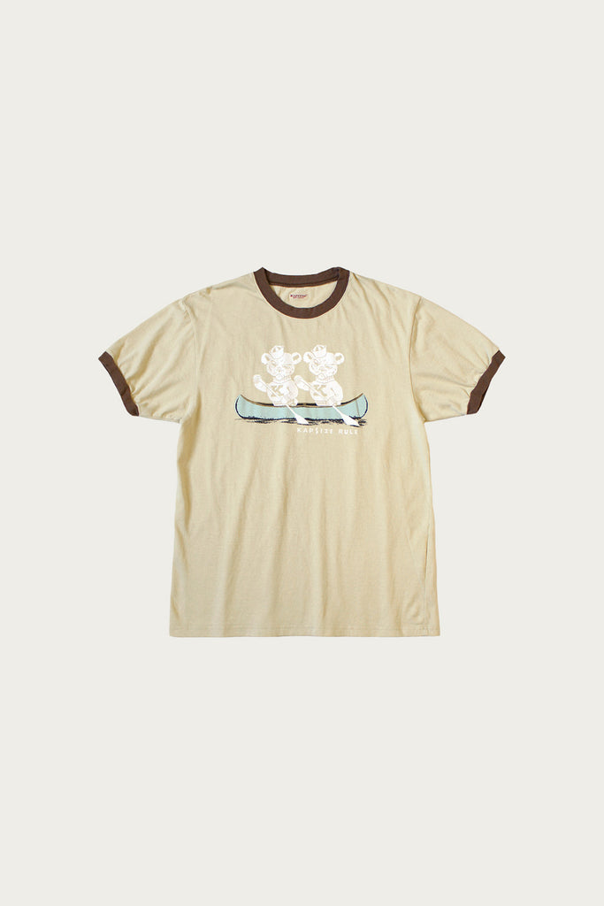 Kapital - 20/- Jersey RINGER T ("K" BEAR) - Beige - Canoe Club