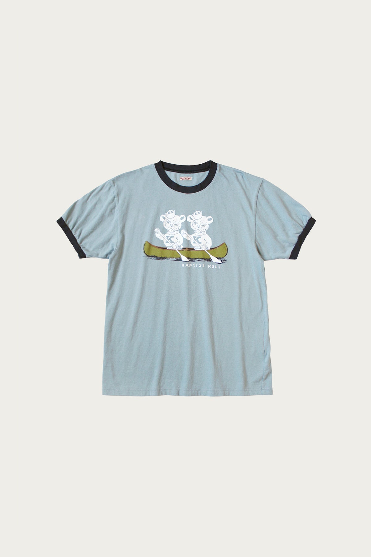Kapital - 20/- Jersey RINGER T ("K" BEAR) - Blue Grey - Canoe Club