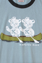Kapital - 20/- Jersey RINGER T ("K" BEAR) - Blue Grey - Canoe Club