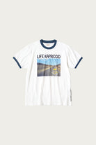 Kapital - 20/-Jersey RINGER T (LIFE KAPRICCIO ROAD SIGN PAINTER) - White - Canoe Club