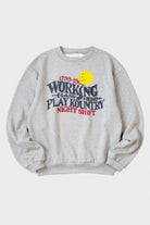Kapital - 30/-SWT Knit Crew SWT(NIGHT SHIFT PROFILE RAINBOWY) - Grey - Canoe Club