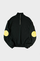 Kapital - 30/- SWT Knit Half ZIP SWT(PROFILE RAINBOWY) - Black - Canoe Club