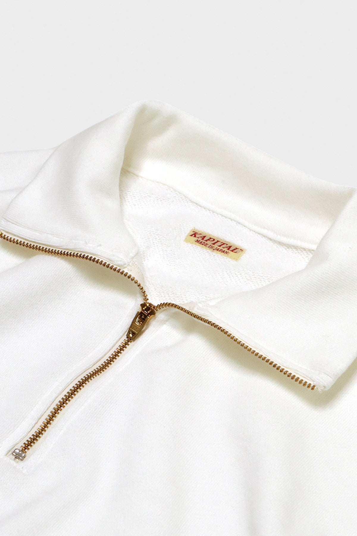 Kapital - 30/- SWT Knit Half ZIP SWT(PROFILE RAINBOWY) - White - Canoe Club