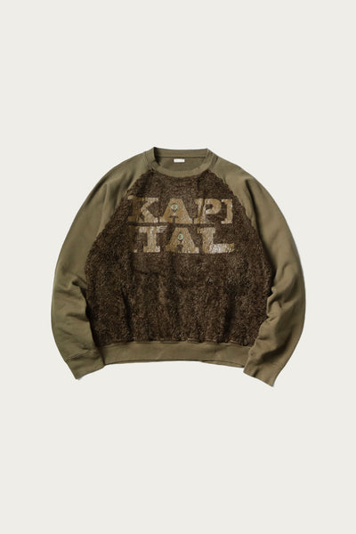Kapital 30/-SWTxFur GRIZZLY SWT (SPEAKEASY KAPITAL) | Khaki