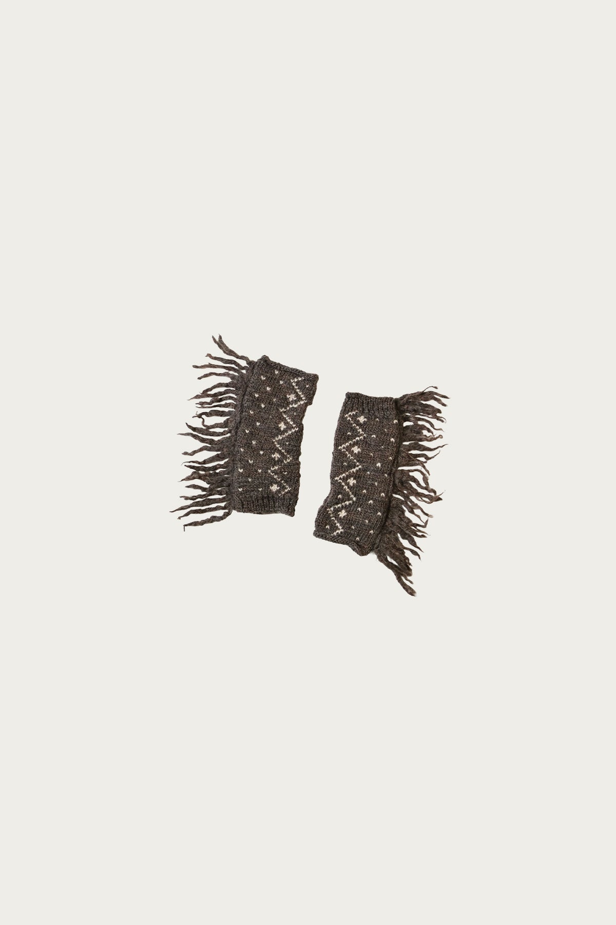 Kapital - Wool Fringed Hand Warmers - Dark Brown - Canoe Club