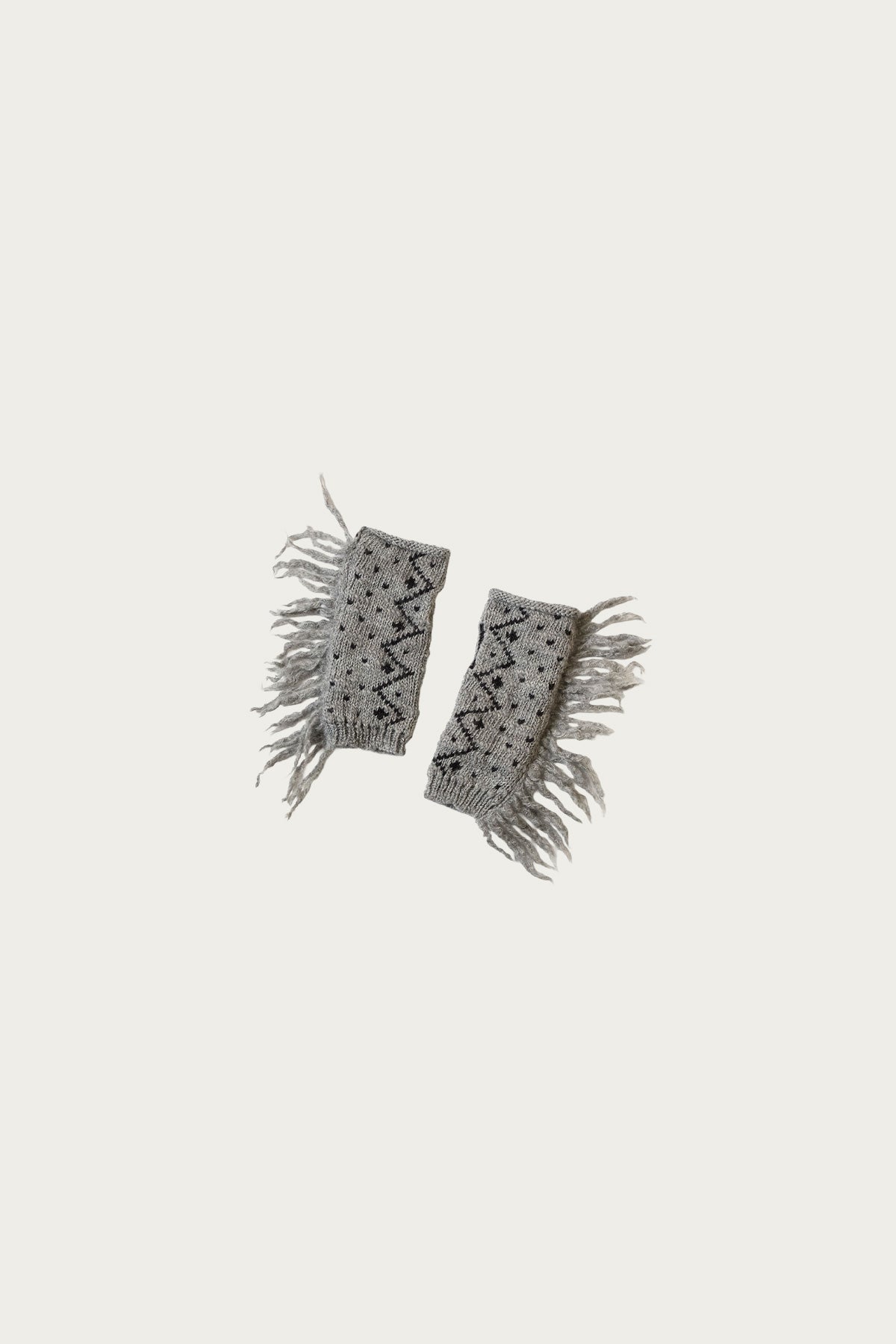 Kapital - Wool Fringed Hand Warmers - Grey - Canoe Club