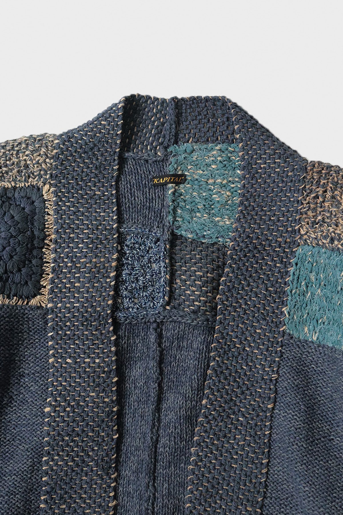 Kapital - 3G Hand Knit SPRING TUGIHAGI KESA Cardigan - Charcoal - Canoe Club