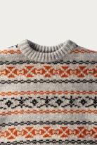 Kapital - 3G Wool YELLOWKNIFE Fair Isle Crew Sweater - Orange - Canoe Club