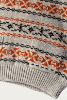Kapital - 3G Wool YELLOWKNIFE Fair Isle Crew Sweater - Orange - Canoe Club