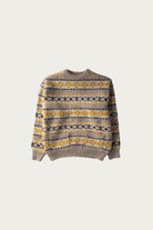 Kapital - 3G Wool YELLOWKNIFE Fair Isle Crew Sweater - Yellow - Canoe Club