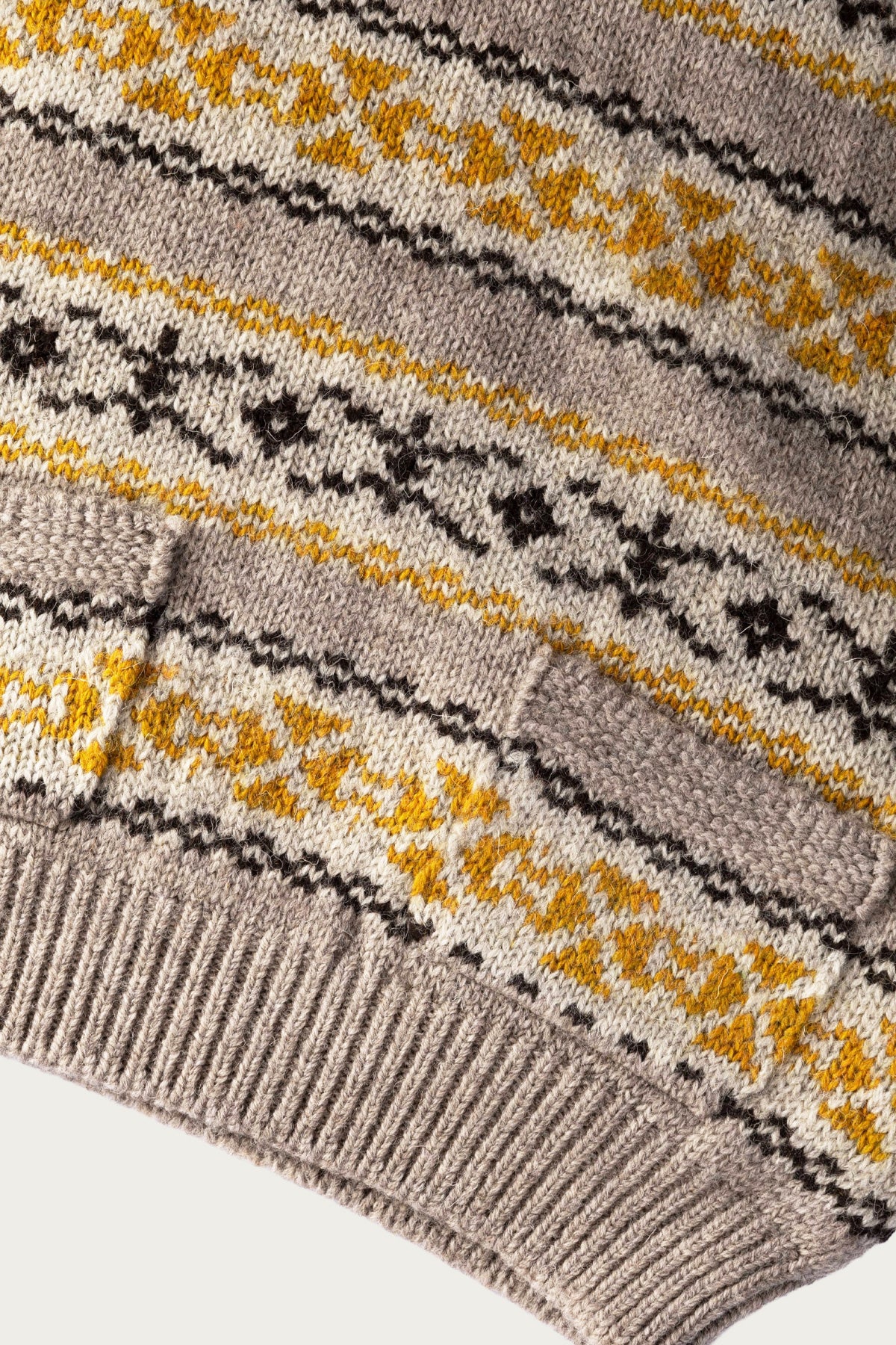 Kapital - 3G Wool YELLOWKNIFE Fair Isle Crew Sweater - Yellow - Canoe Club