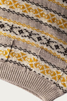 Kapital - 3G Wool YELLOWKNIFE Fair Isle Crew Sweater - Yellow - Canoe Club