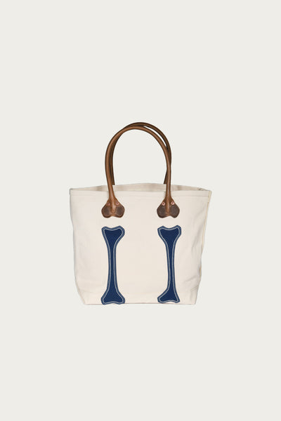 KAPITAL トートバッグ ホワイト/ネイビー Kapital Patchwork NOVEL Tote Bag - IDG – Totem Brand Co.