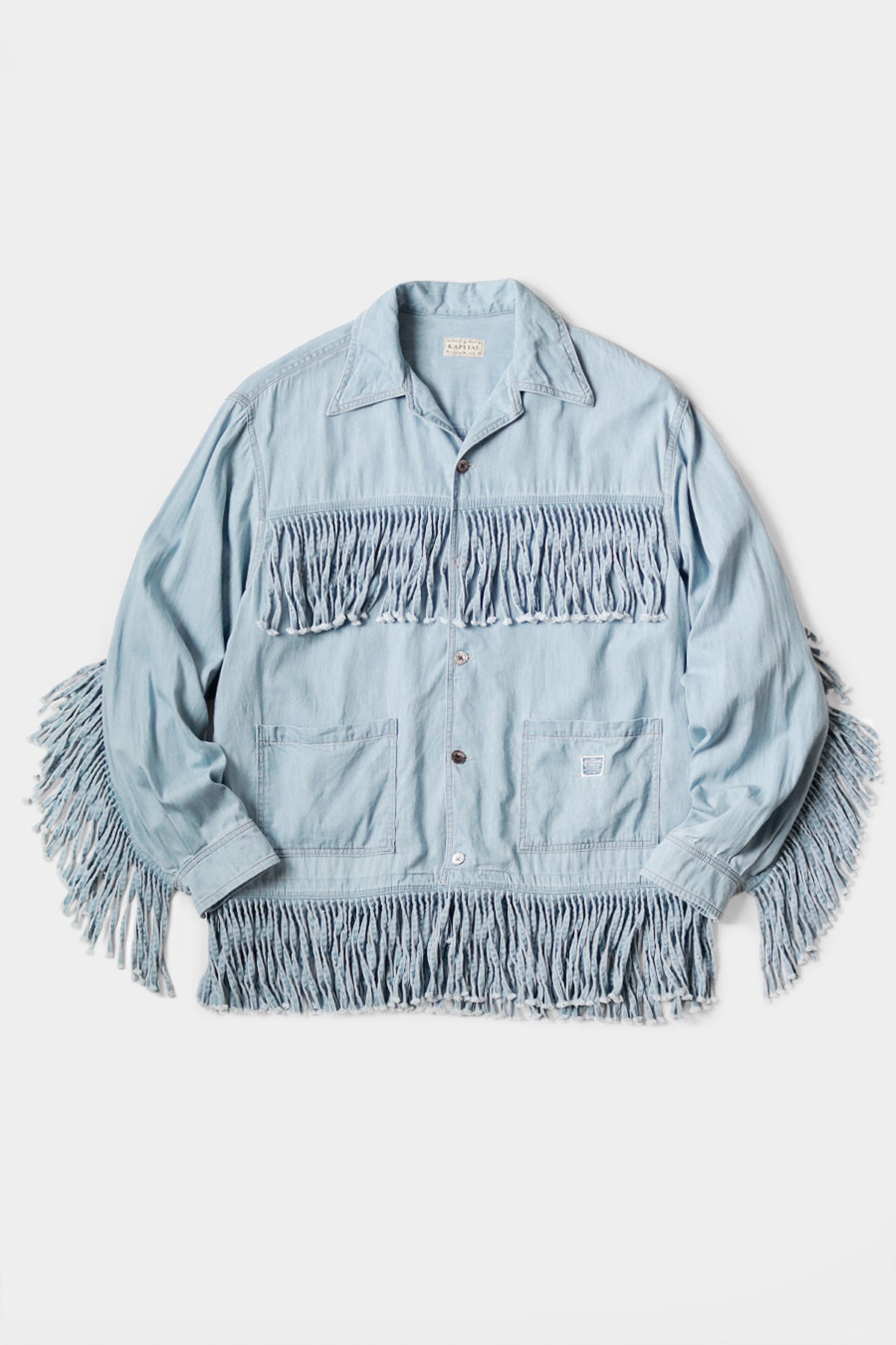 Kapital - 5.5oz Denim Fringe Board Shirt - Canoe Club