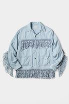 Kapital - 5.5oz Denim Fringe Board Shirt - Canoe Club