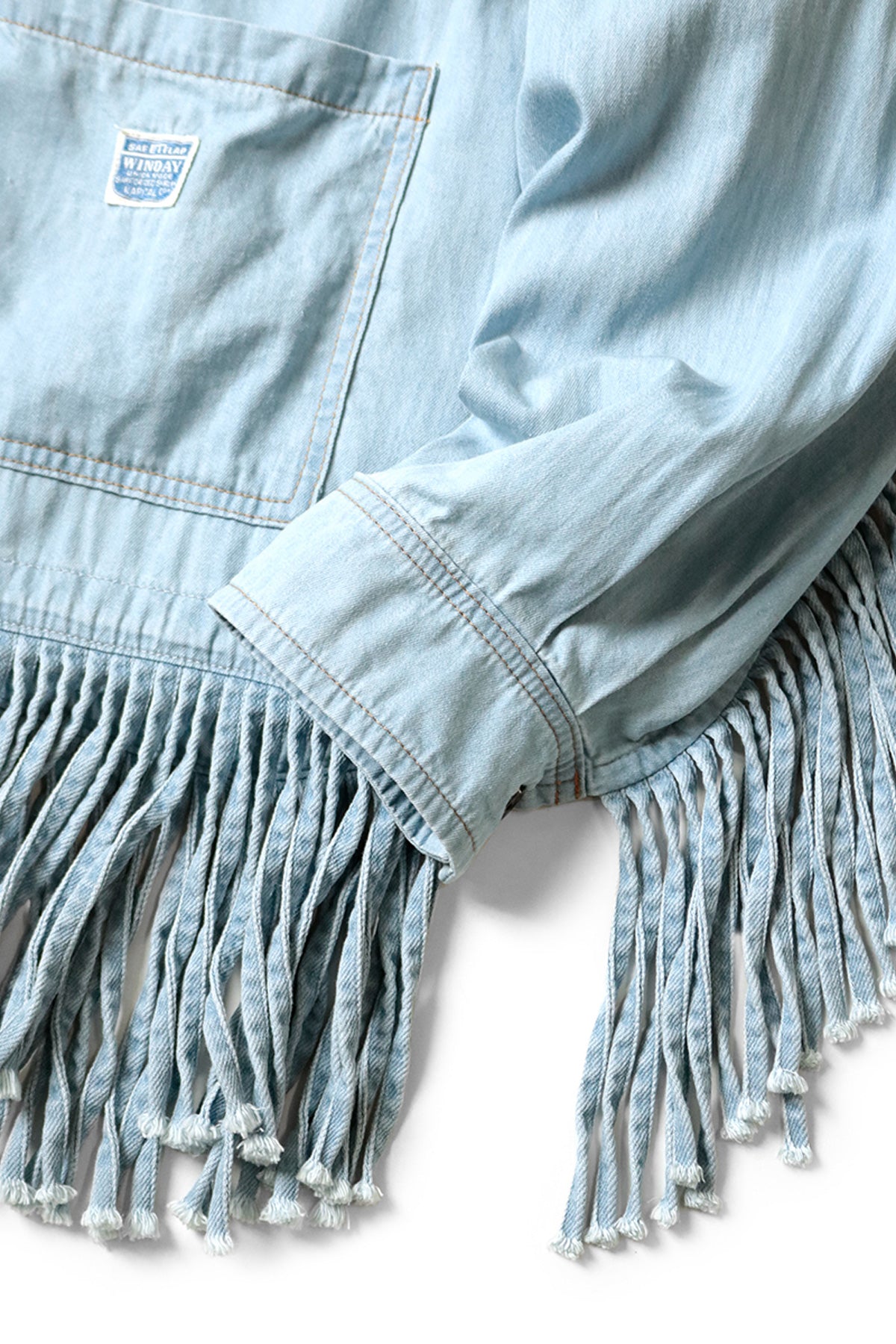 Kapital - 5.5oz Denim Fringe Board Shirt - Canoe Club