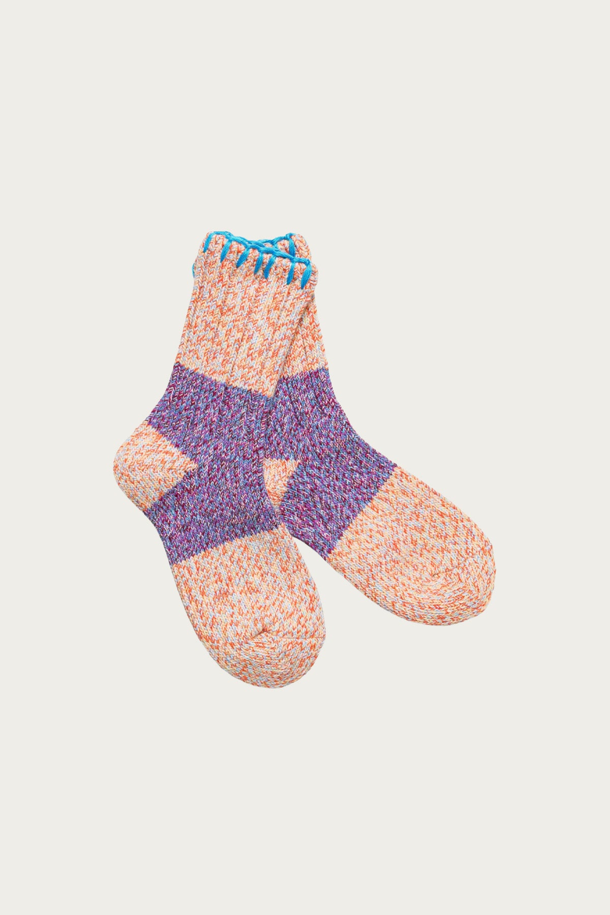 Kapital - 56 Yarns Grandrelle GOGH HOBO Stick Socks - Purple - Canoe Club