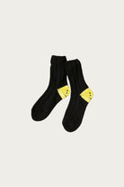 Kapital - 56 Yarns MA-1 RAINBOWY HAPPY HEEL Socks - Black - Canoe Club