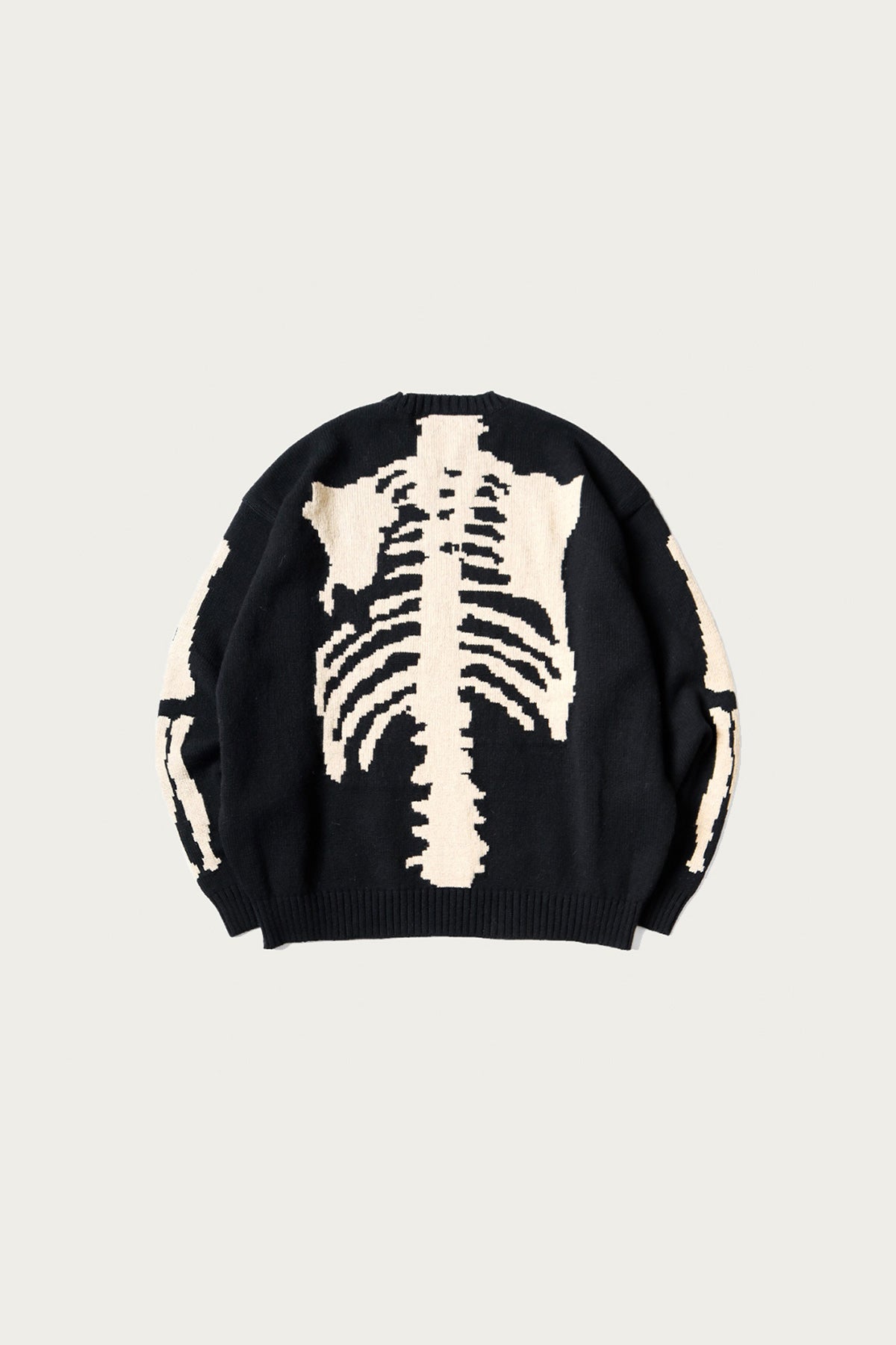 Kapital - 5G Wool BONE Crew Sweater - Black - Canoe Club