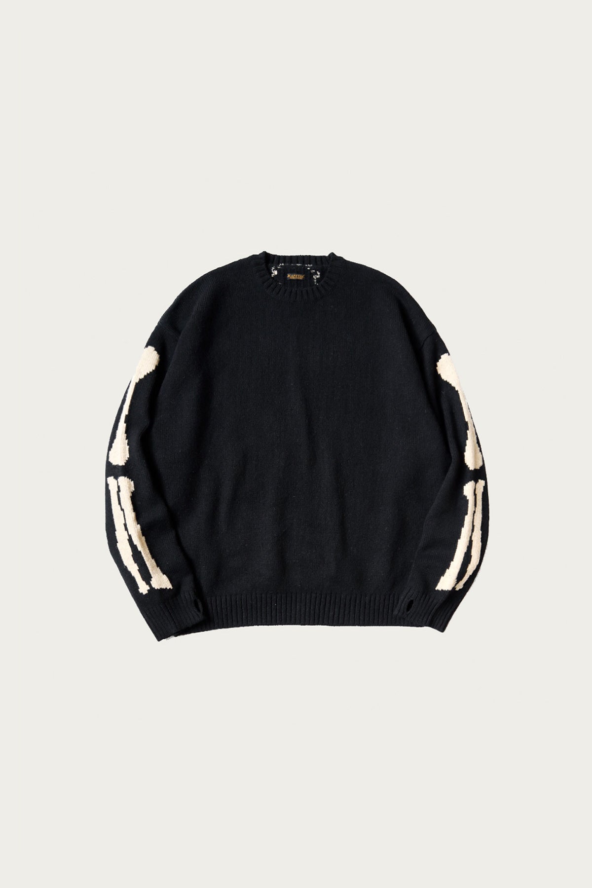 Kapital - 5G Wool BONE Crew Sweater - Black - Canoe Club