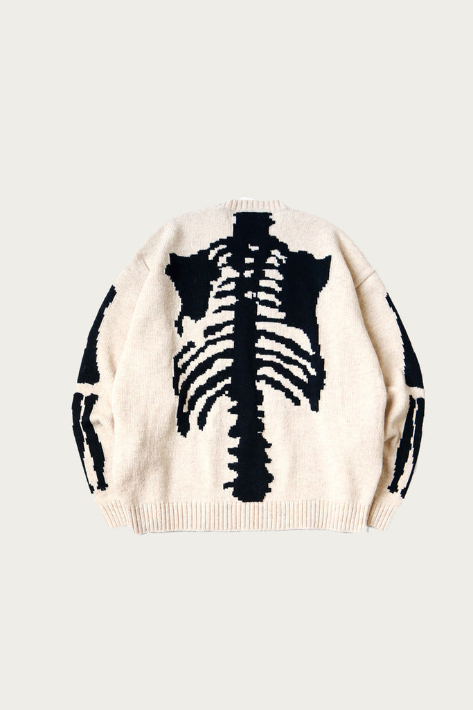 Kapital - 5G Wool BONE Crew Sweater -  Natural - Canoe Club