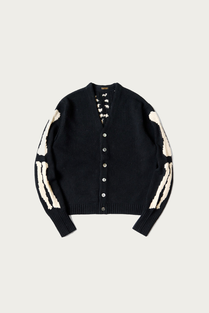 Kapital - 5G Wool Bone Short Cardigan - Black - Canoe Club