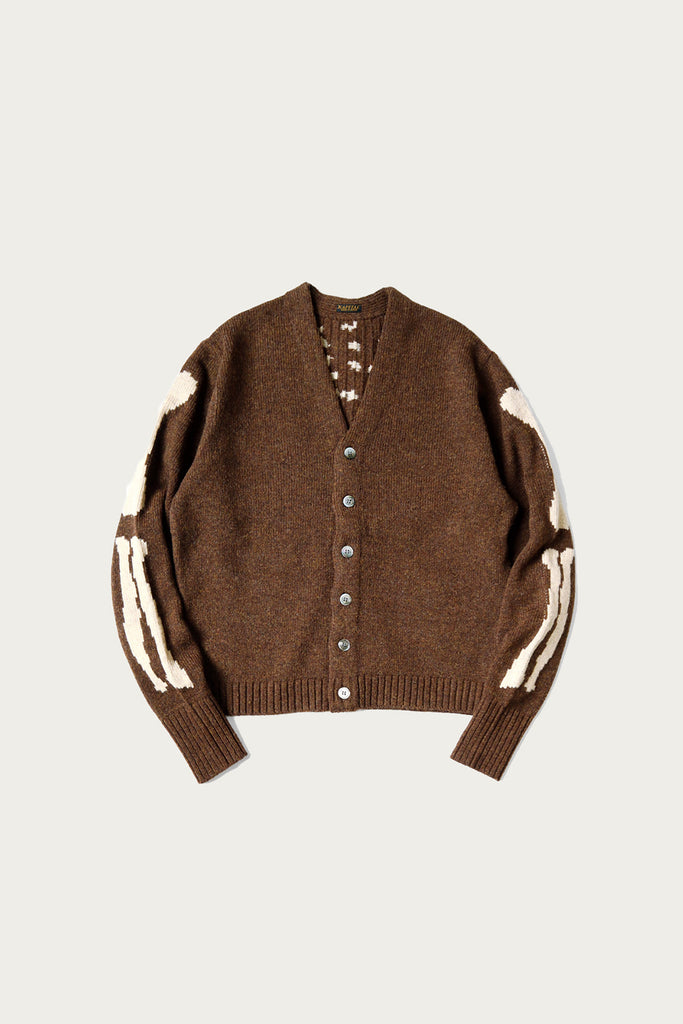 Kapital - 5G Wool Bone Short Cardigan - Brown - Canoe Club