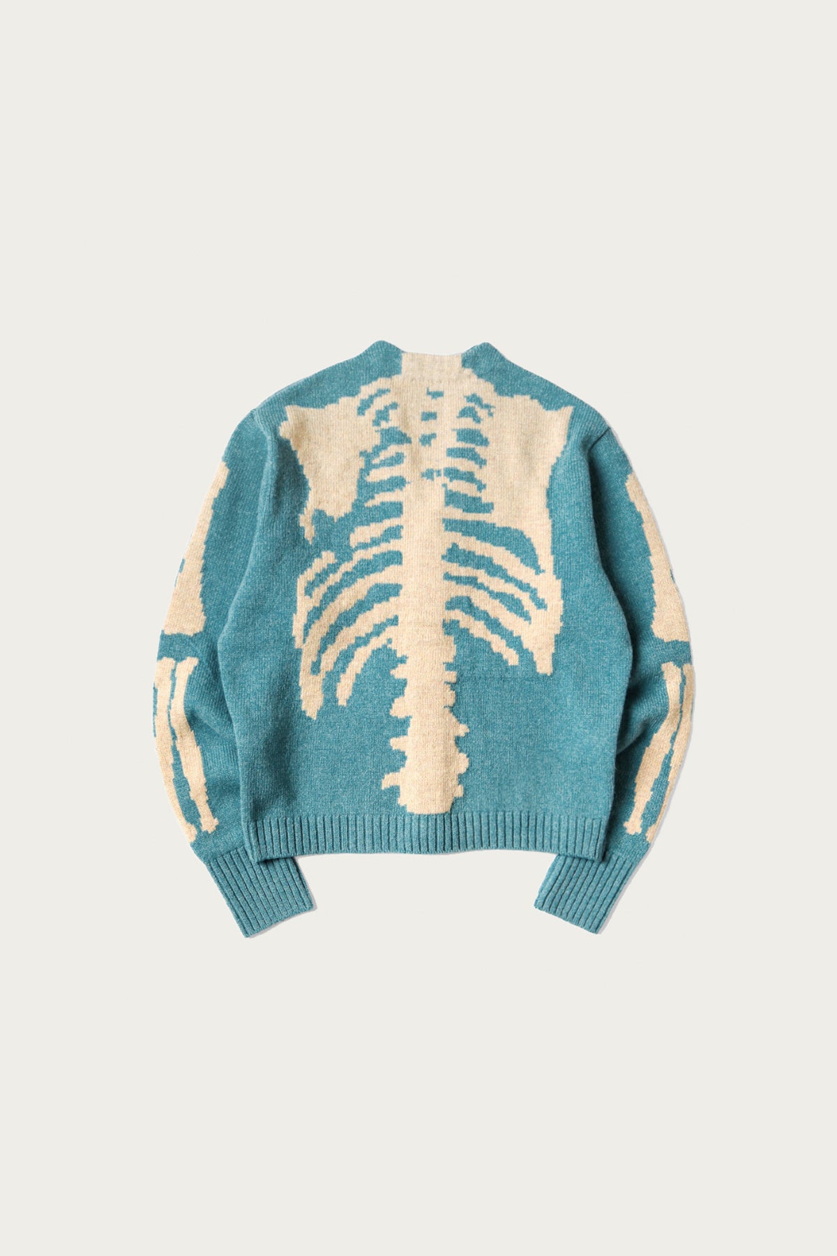 Kapital 5G Wool Bone Short Cardigan | Sax | Canoe Club