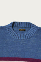 Kapital - 5G Cotton Knit 1-TONE PECKISH RAIBOW Crew Sweater - Blue - Canoe Club