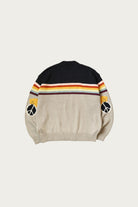 Kapital - 5G Cotton Knit 2-TONES PECKISH RAIBOW Crew Sweater - Black - Canoe Club