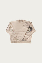 Kapital - 5G Cotton Knit Crew Sweater (Memorial Paint Model) - Natural - Canoe Club